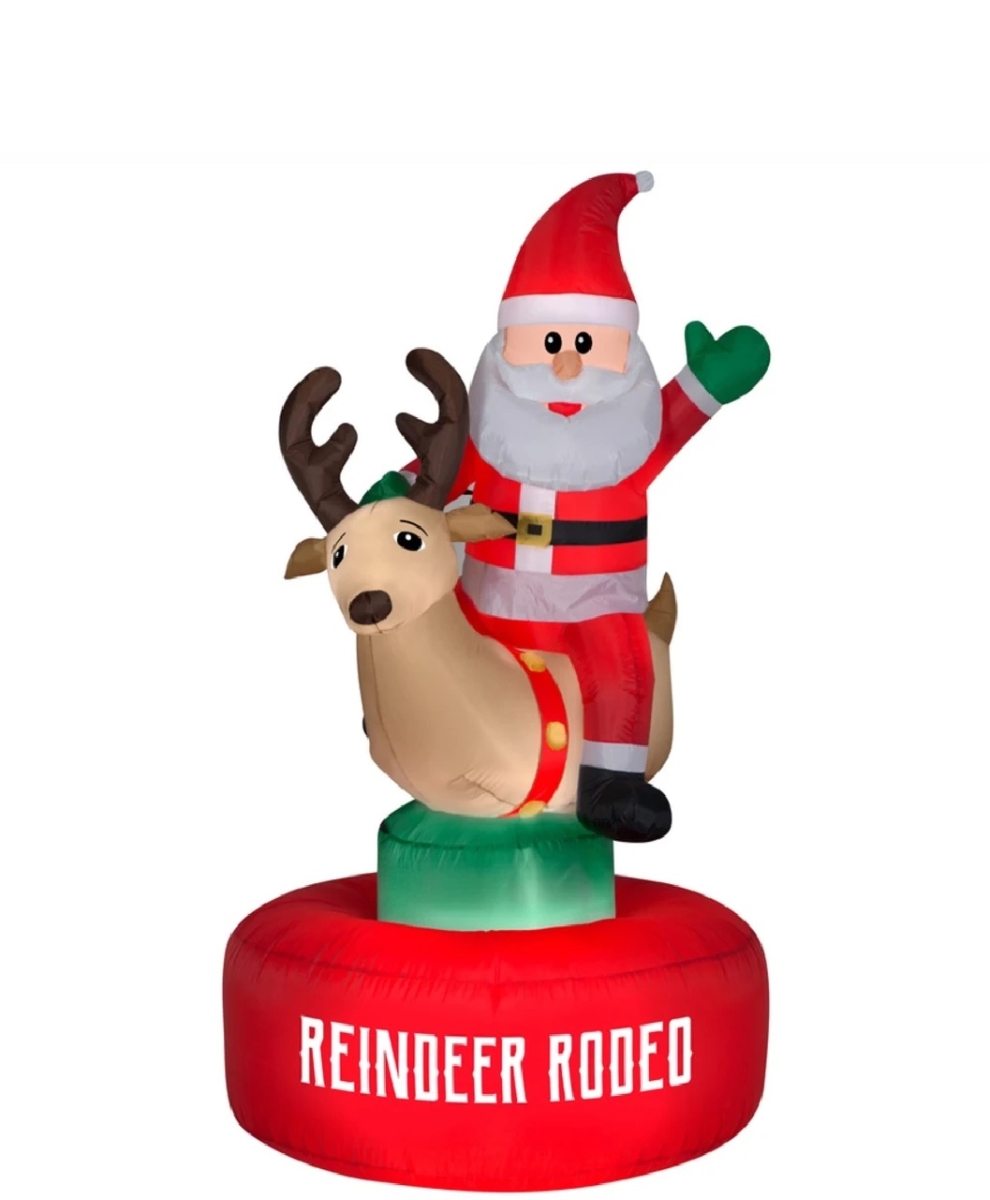 Picture of Gemmy Industries 266721 Christmas Animated Reindeer Rodeo, Multi Color