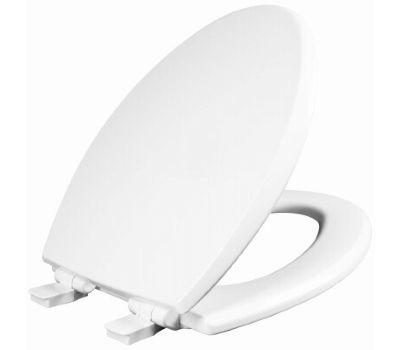 Picture of Bemis Manufacturing 267177 Elongated Wood Core Whisper Close Toilet Seat, White