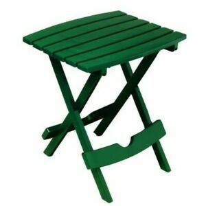 Picture of Adams Manufacturing 844206 Quik Fold Portable Resin Side Table, Hunter Green