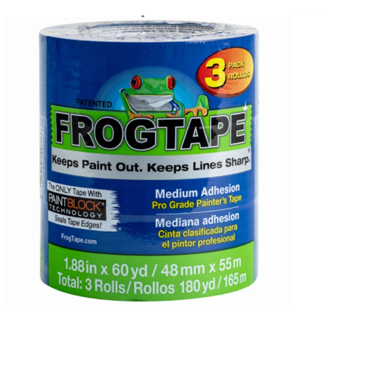 Shurtech Brands  1.9 in. x 60Yd Pro Grade Painters Tape, Pack of 3