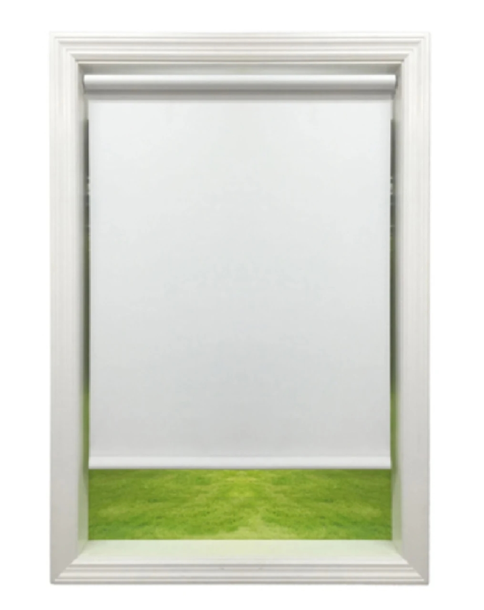 37 x 72 in. Linen Shade, White