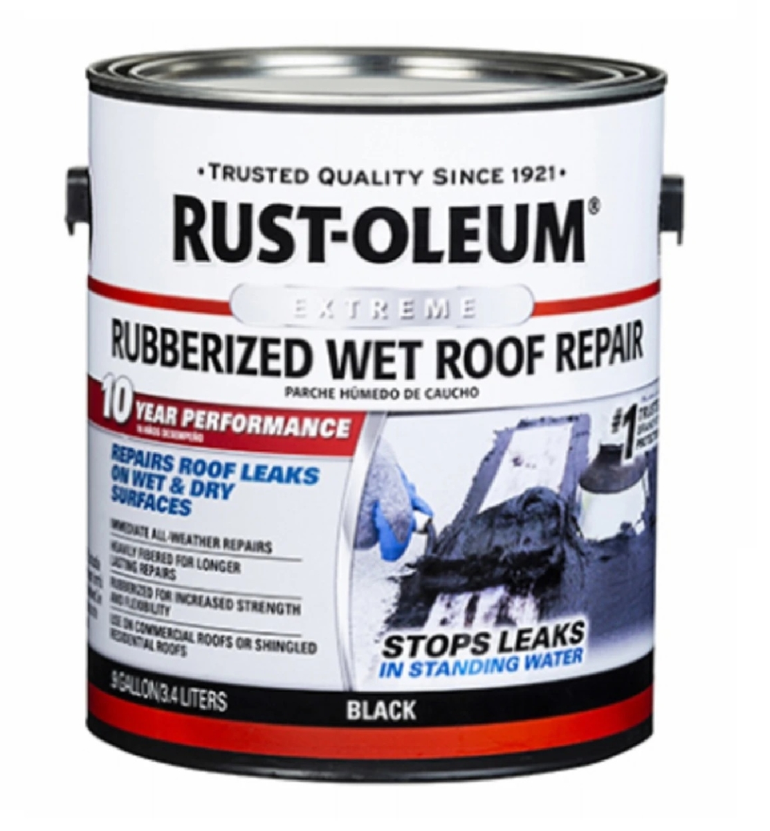 Picture of Rust-Oleum 267896 1 gal Wet Roof Leak Stop Cement Patch