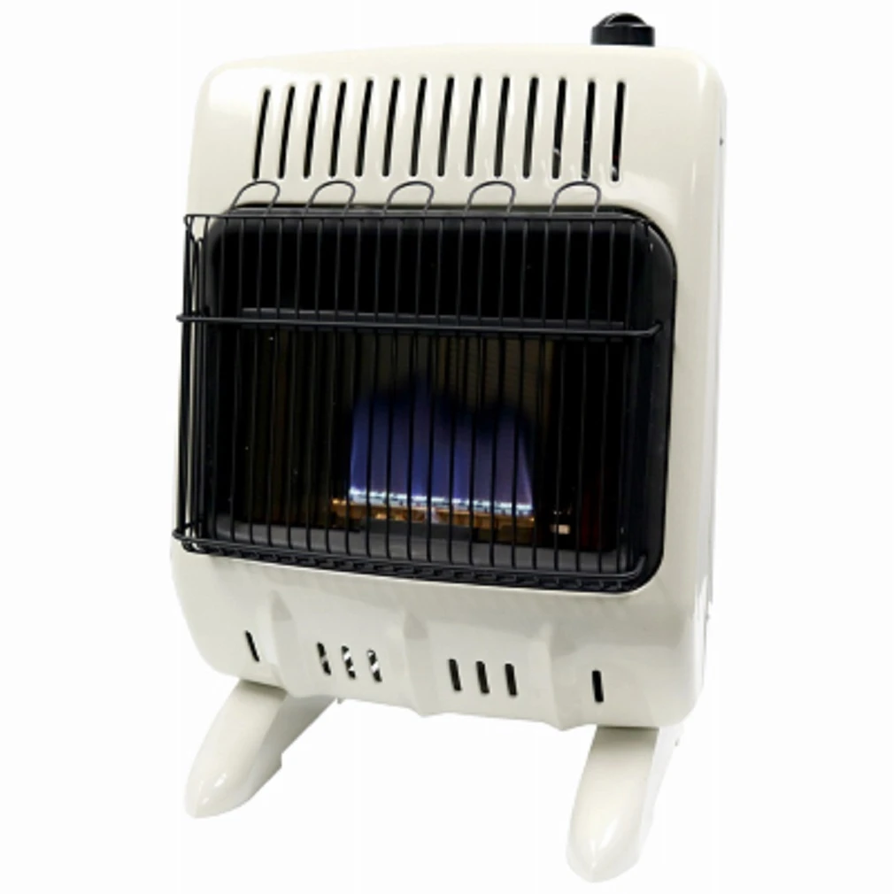 30K Blue Flame Wall Heater with Thermostat, White