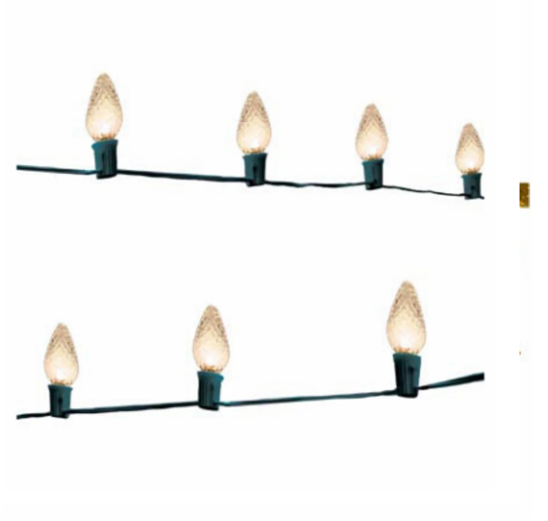 266647 Christmas C-Bulb LED String Light, Cool White
