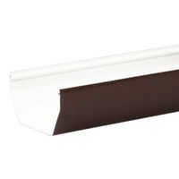 268438 5 in. x 10 ft. Vinyl Gutter, Brown