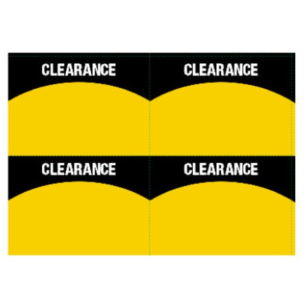 269601 4 Up Clearance Indoor Sign Stock - Pack of 50