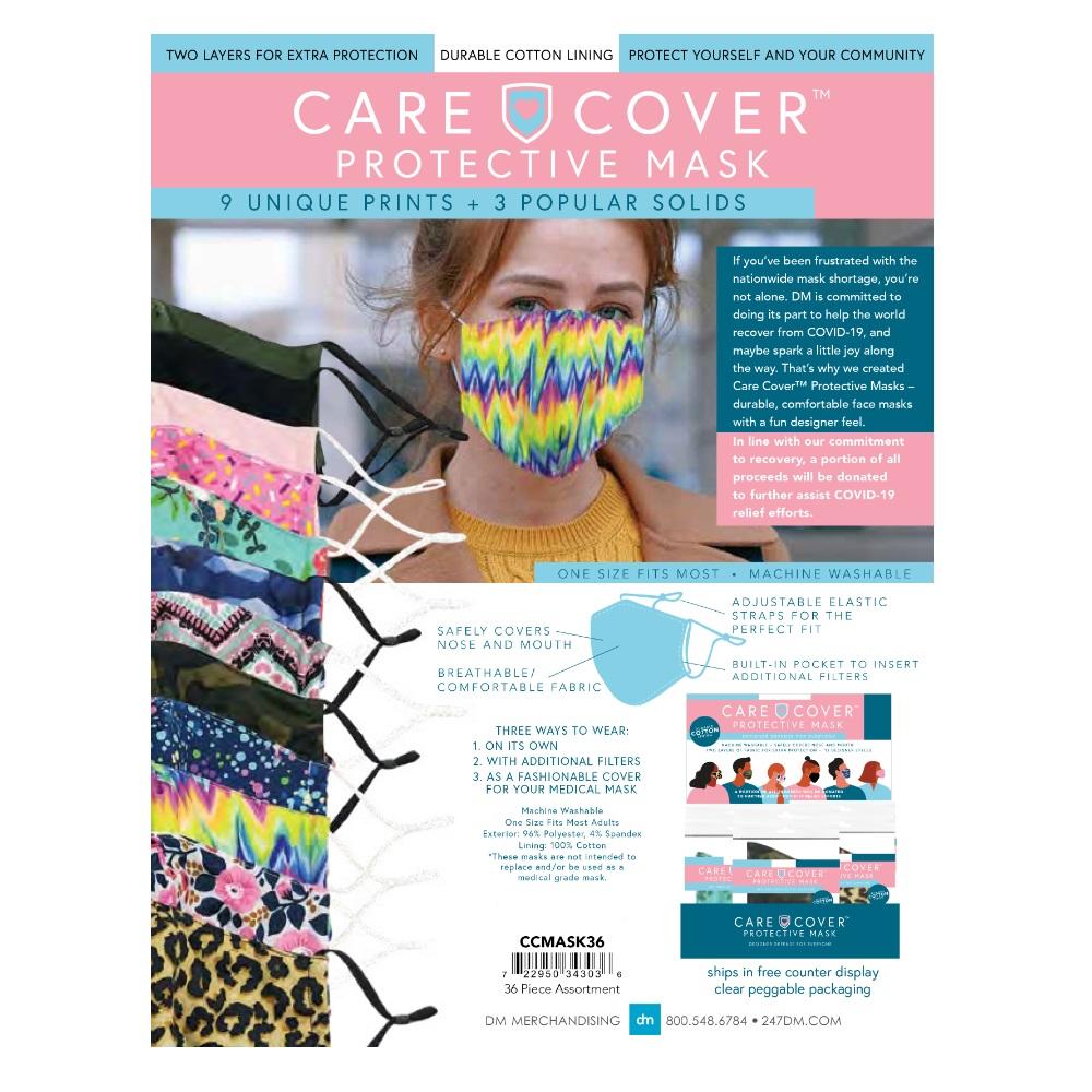 Picture of D.M. Merchandising 269188 Care Cover Fashion Face Mask - Pack of 36