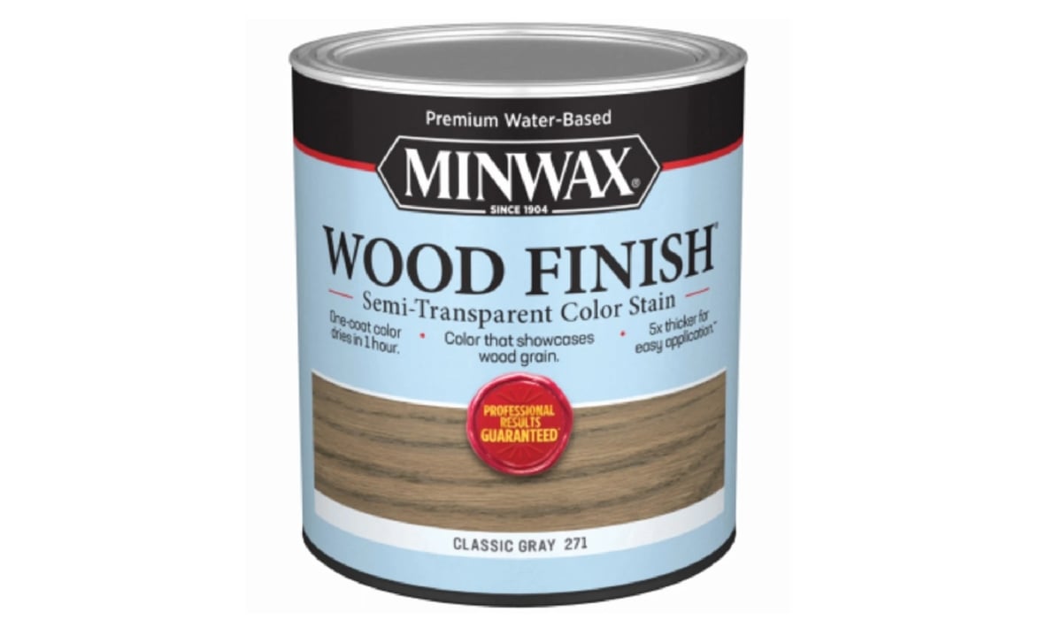 1 qt. Water-Based Wood Finish Semi-Transparent Interior Stain, Gray