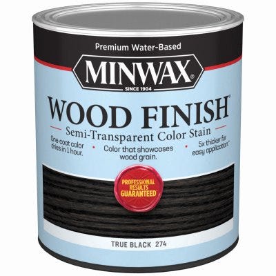 1 qt. Water Based Wood Finish Semi Transparent - Black
