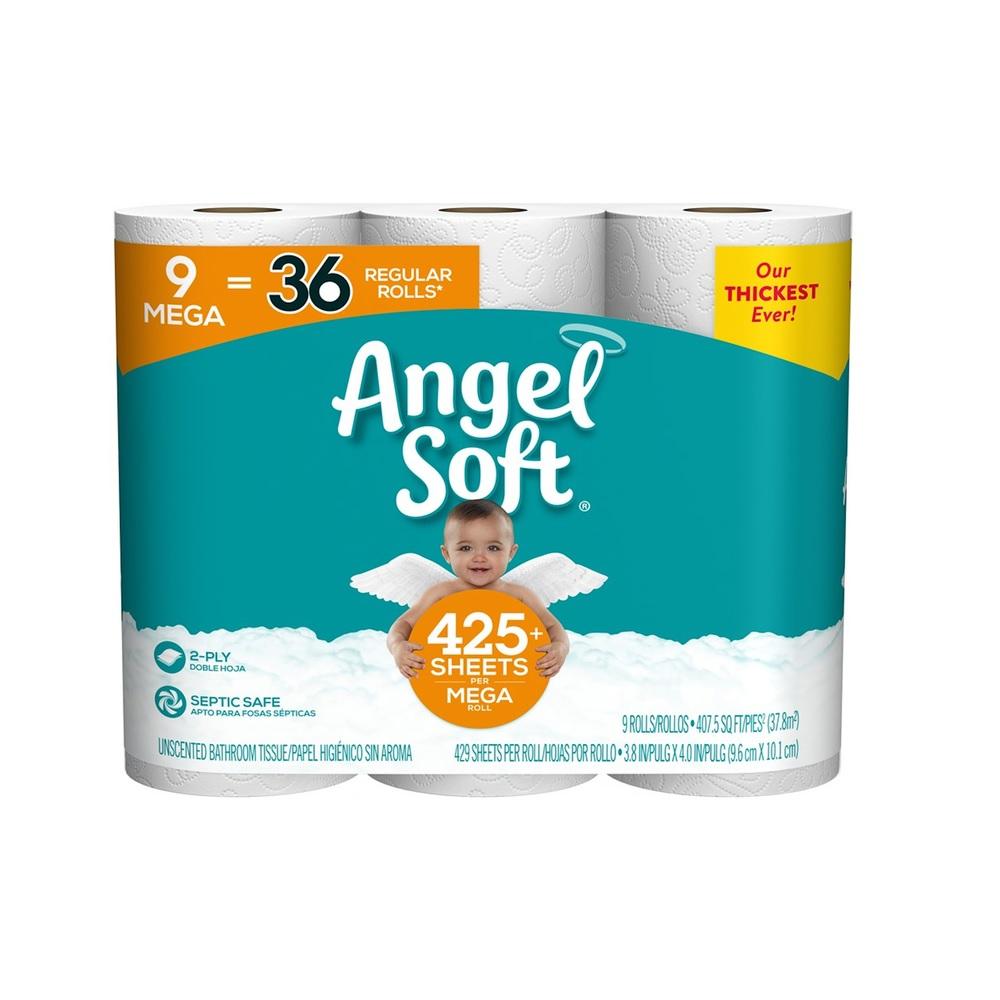 Angel Toilet Paper, White - Pack of 4