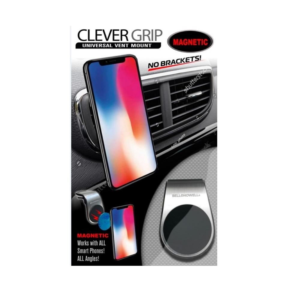 Picture of Emson Div of E. Mishon 270224 Clever Grip Magnetic Cell Phone Holder&#44; Silver