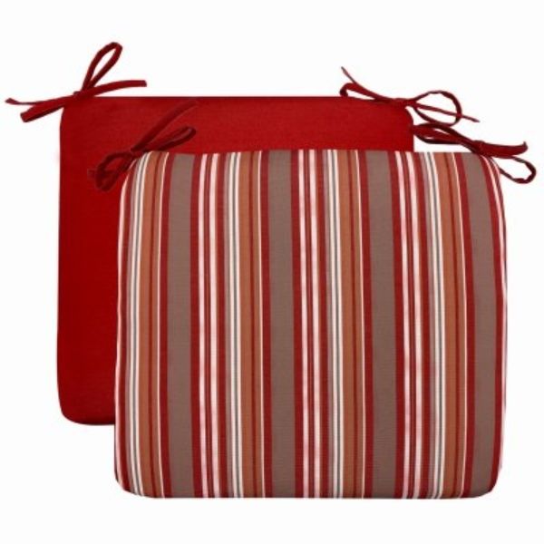 18 x 15 x 3.5 in. Patio Premiere Seat Cushion, Multi Stripes