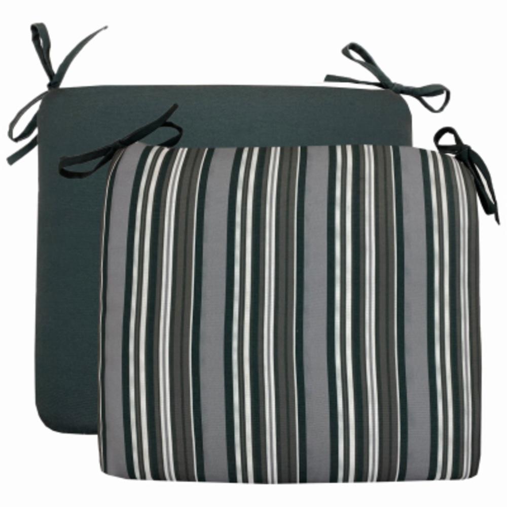 Grey Stripe Seat Pad - Pack of 6