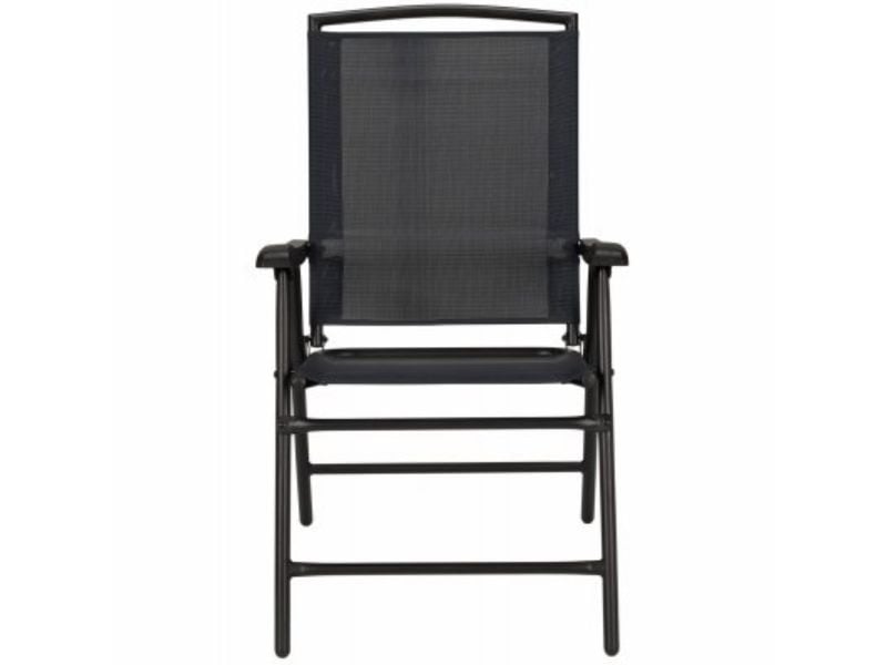 Sunny Isles Sling Fabric Steel Folding Chair, Navy