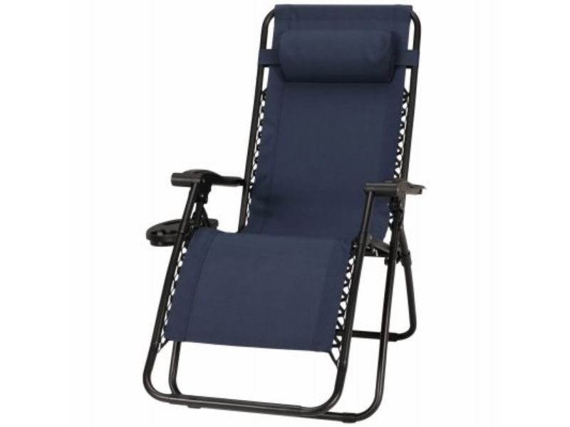 E-Coated Steel Frame Verona Zero Gravity Chair, Navy