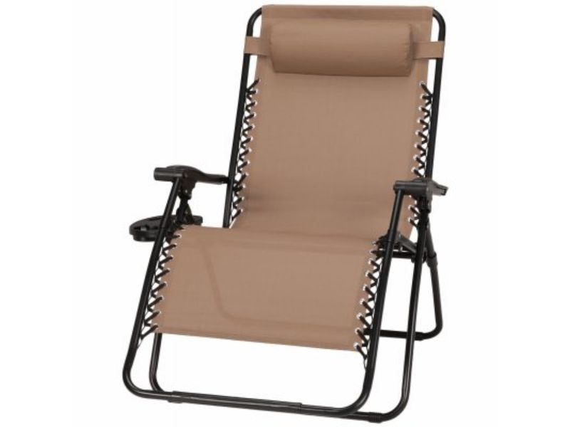 Coated Steel Frame Sunny Isles Zero Gravity Chair, Mocha - Extra Large