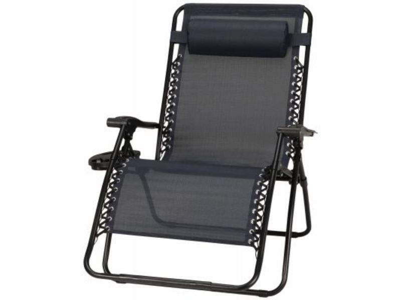 Coated Steel Frame Sunny Isles Zero Gravity Chair, Navy - Extra Large