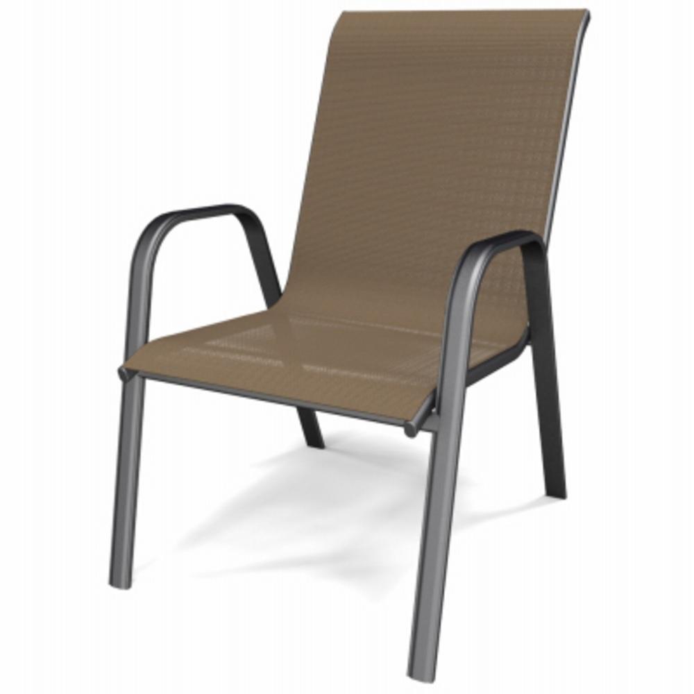 Picture of Letright Industrial 270125 Four Seasons Mocha Tan Steel Slink Stack Chair