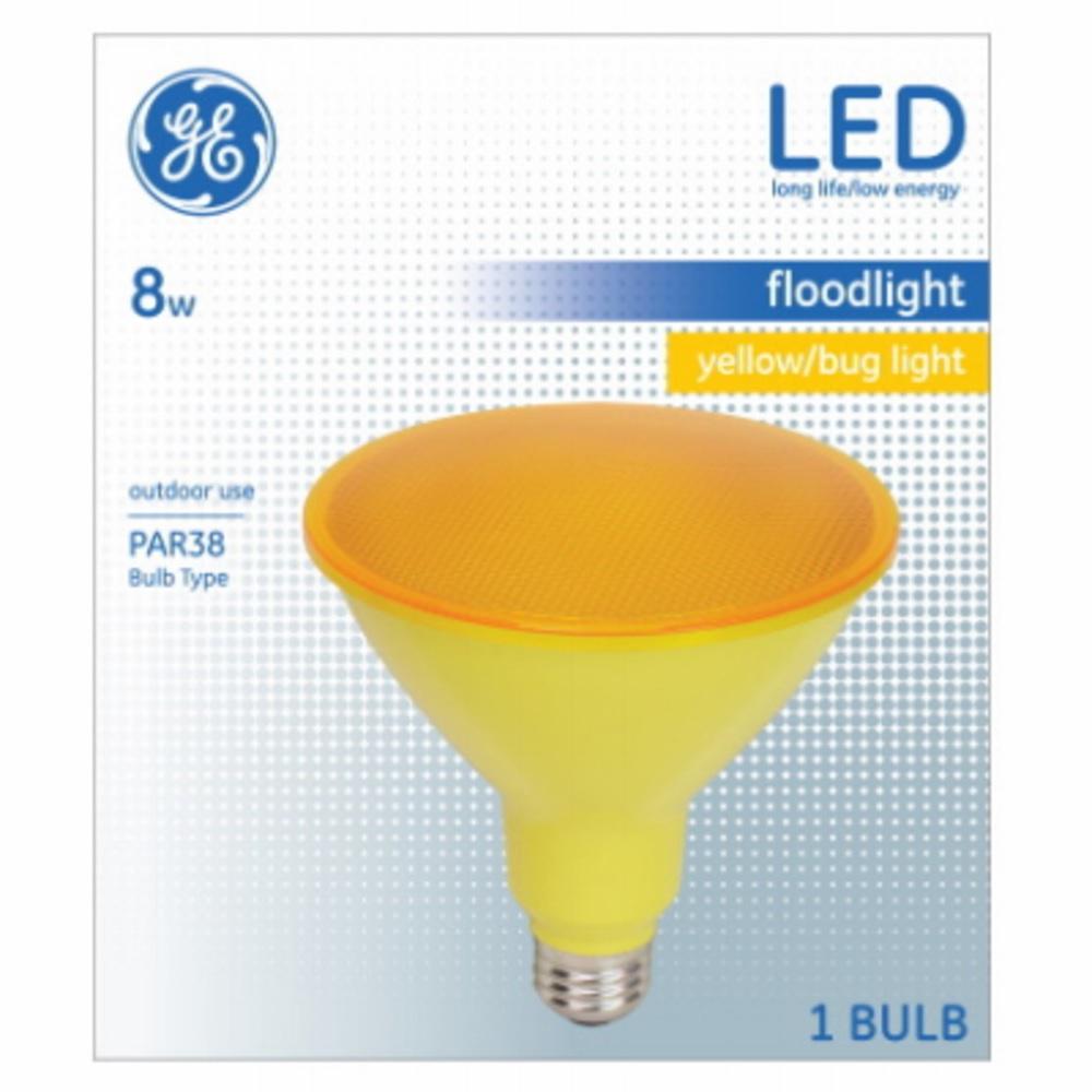 8W PAR38 Floodlight LED Bulb, Yellow