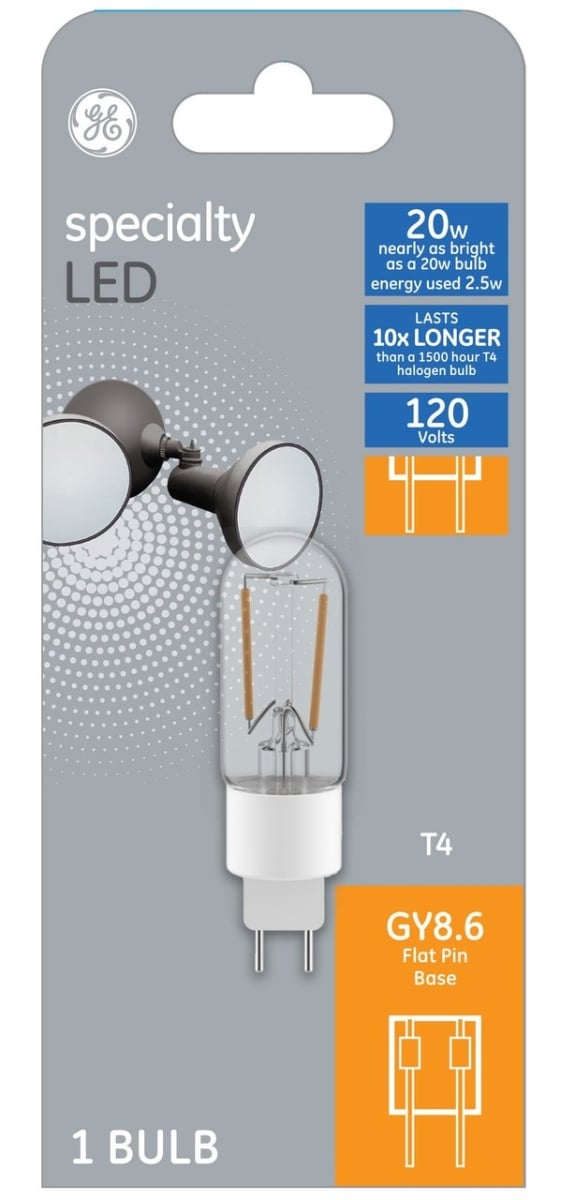 272405 2W T4 GY8.6 LED Halogen Light Bulb -  Ge Lighting