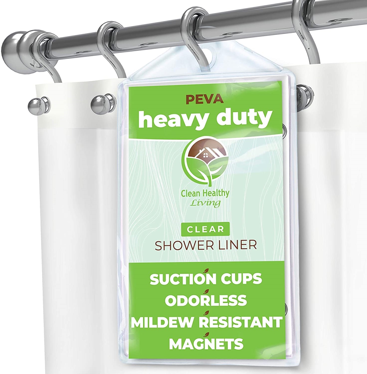 70 x 72 in. PEVA Heavy Weight Shower Liner, Clear