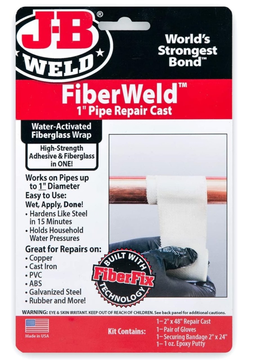 JB Weld 38248 FiberWeld 1" Pipe Repair Cast FiberGlass Pipe Repair Cast