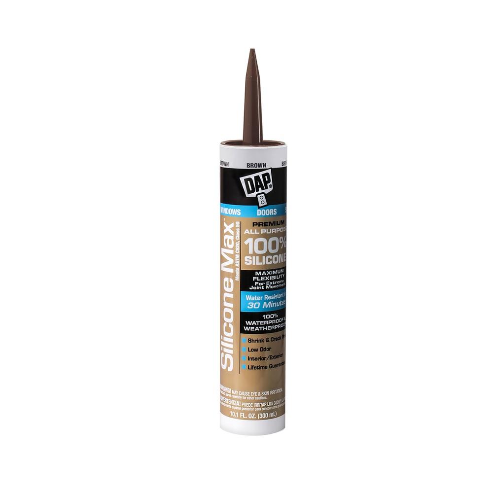 Sealant, 10 oz, Cartridge, Brown, Silicone Base, Silicone Max