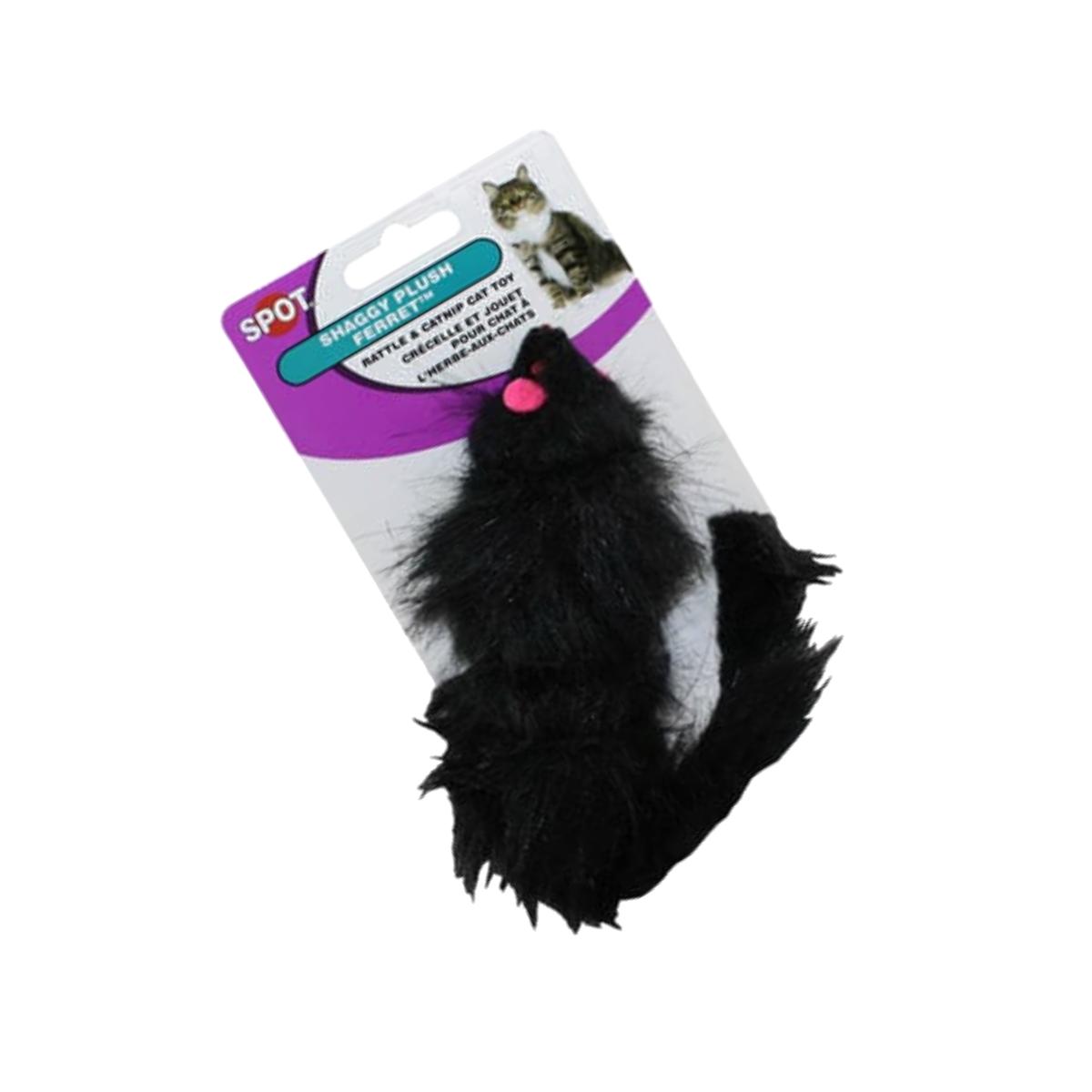 Picture of Ethical Products 2906 Shaggy Plush Ferret With Rattle & Catnip Cat Toy