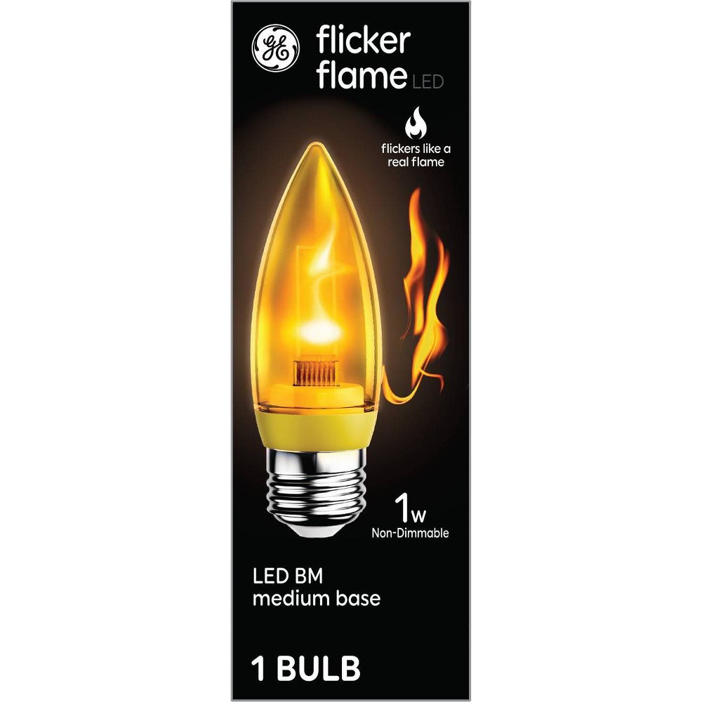 275326 60W Flame Warm Candle Med LED Light Bulb -  General Electric Lighting