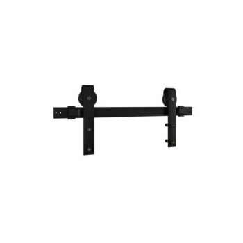 76 in. Interior Barn Door Sliding Door Hardware Kit, Matte Black