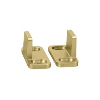 275513 Interior Barn Door Hardware Double Floor Guide - Brushed Gold