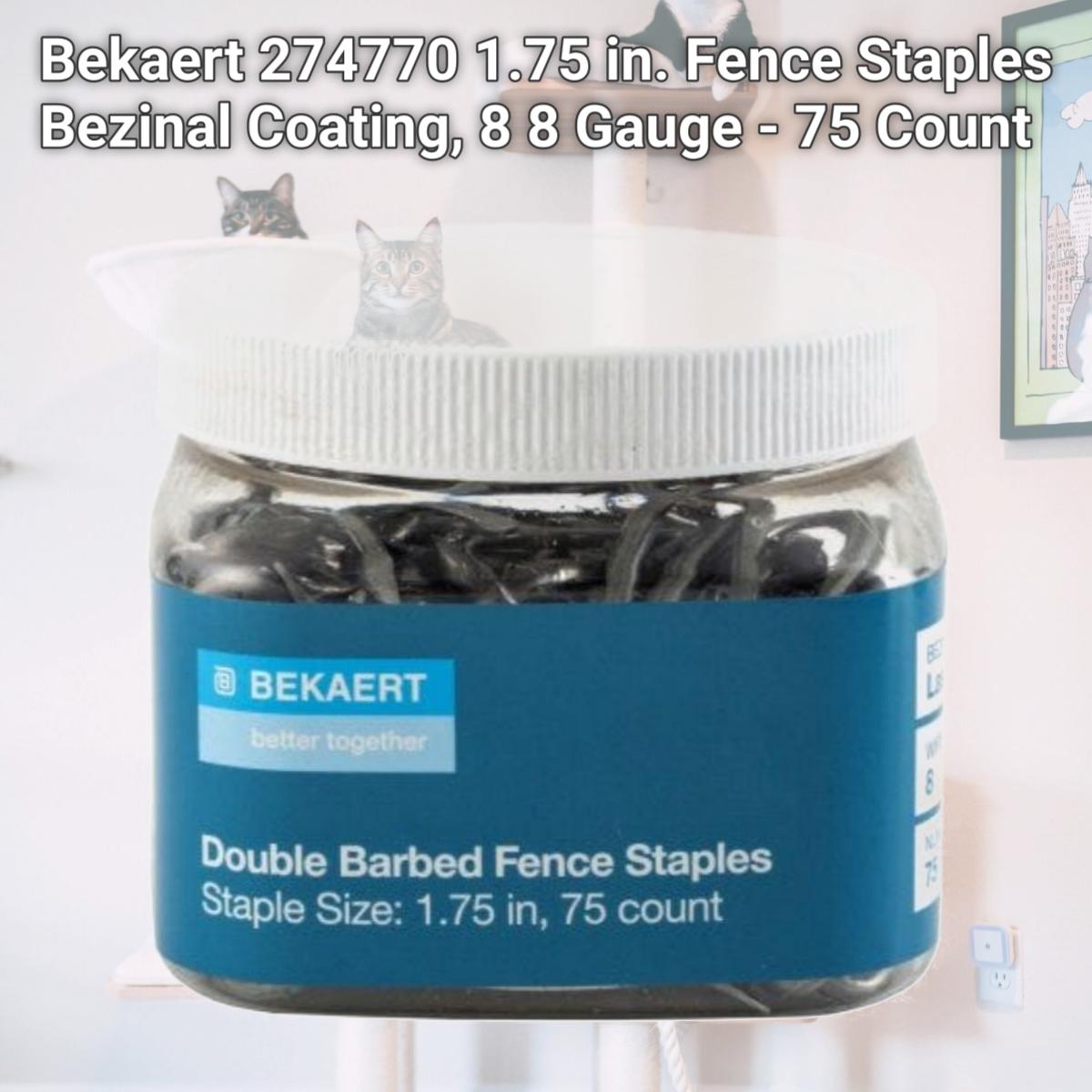 Picture of Bekaert 274770 1.75 in. Fence Staples Bezinal Coating, 8 8 Gauge - 75 Count