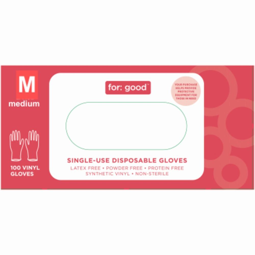 Picture of FC 269549 Vinyl Gloves&#44; Medium - Pack of 10 - 100 Count