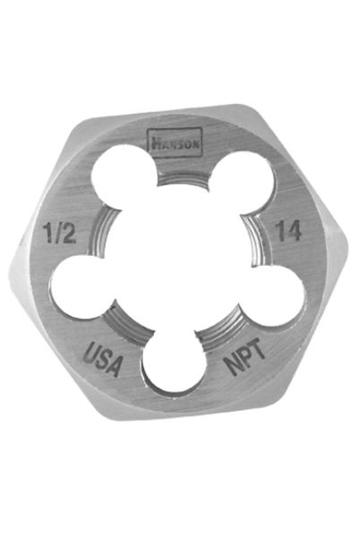 181314 Hexagon Die, National Pipe Taper Thread, 0.5 x 14 in.