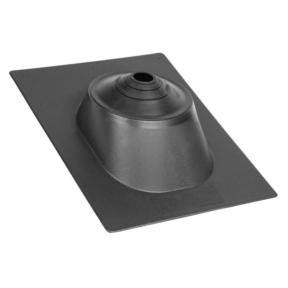 100628 4-in-1 Adjustable Hard Plastic Base Roof Flashing, Molded