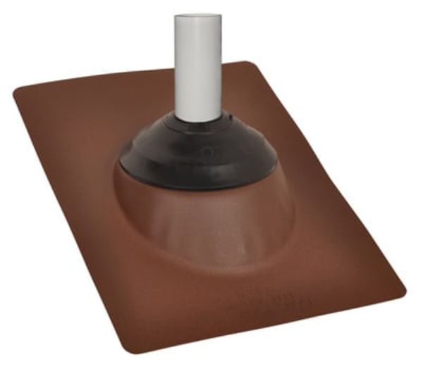12 x 15.5 in. 4-in-1 Galvanized Base Roof Flashing, Brown