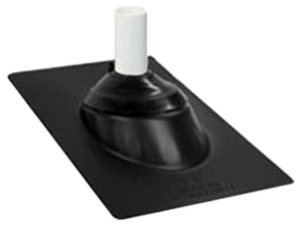 12 x 15.5 in. 4-in-1 Galvanized Base Roof Flashing  Black