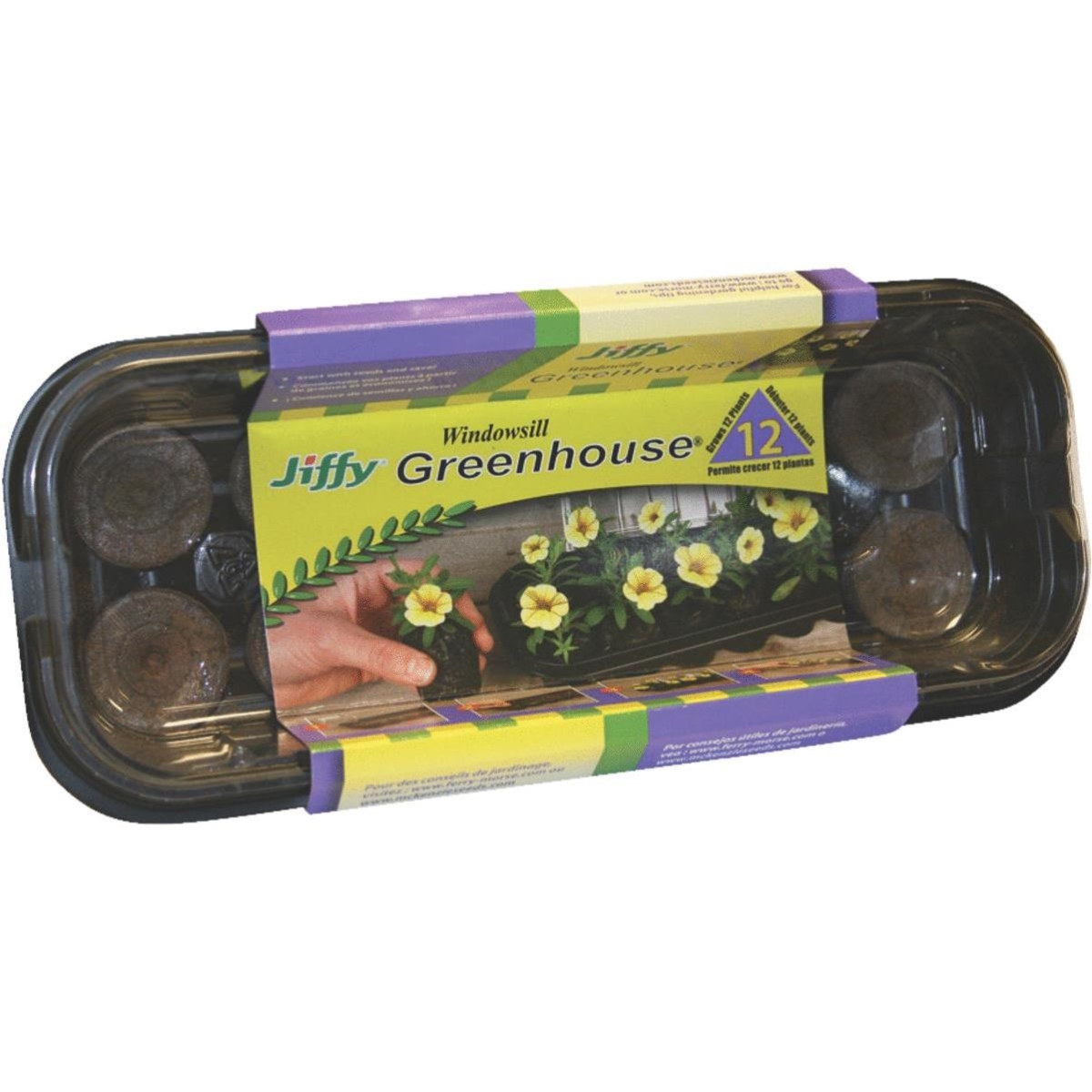 Peat Pellet Windowsill Greenhouse Seed Starter Kit - 12 Piece