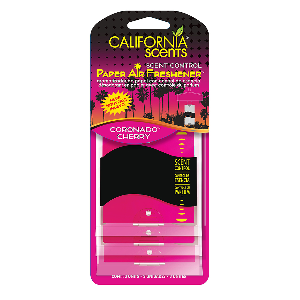 Picture of California Scents 100527 Palms Paper Coronado Cherry Air Freshener, Pack of 3