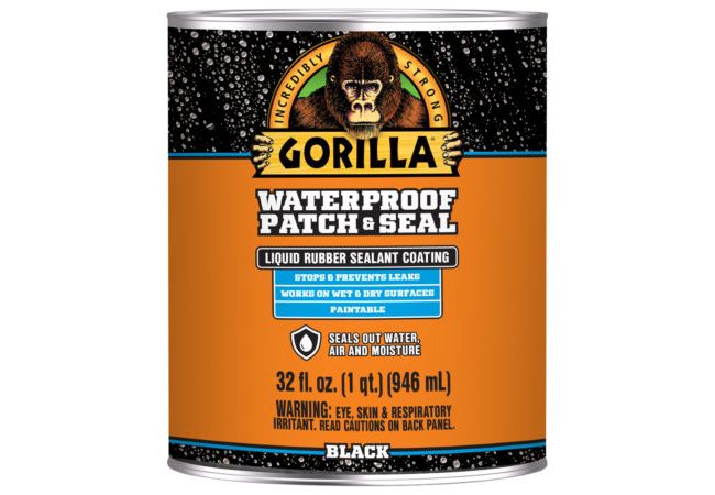 100718 32 oz Waterproof Patch & Seal Liquid Sealant, Black