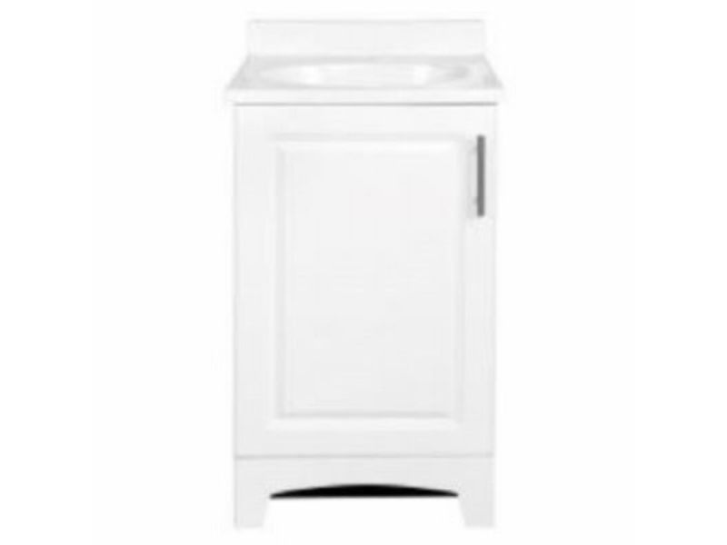 True Value 100464 18 in. Whitter Vanity Combo with White Cultured Marble Top, White Finish