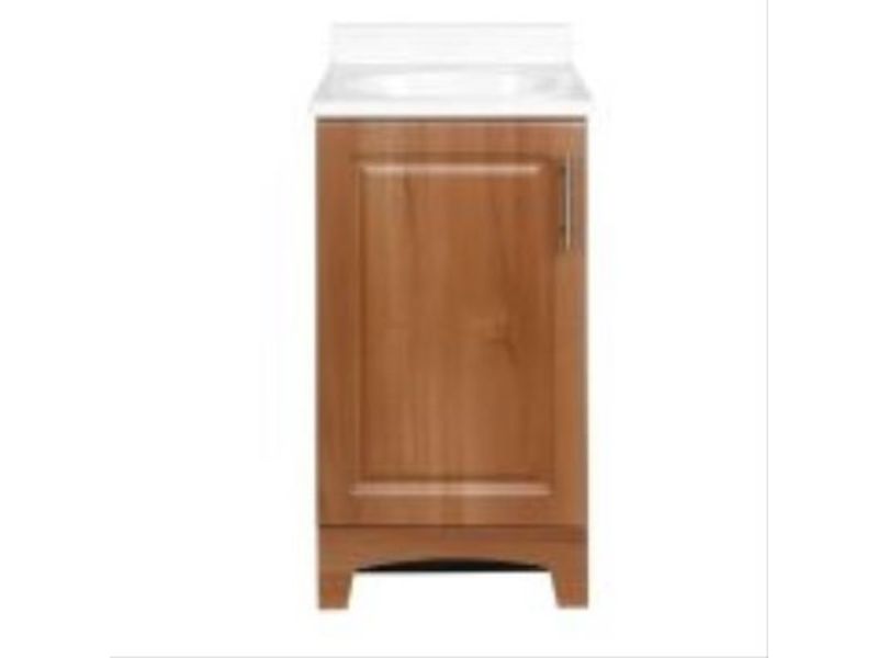 True Value  18 in. Alameda Vanity Combo with White Cultured Marble Top, Amati Finish