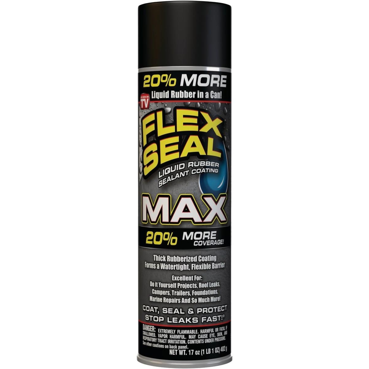 101898 17 oz Spray Rubber Sealant, Black