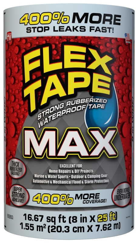 8 in. x 25 ft. Max Flex Tape, Clear