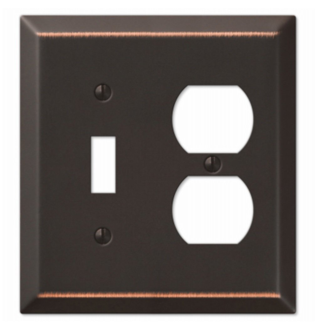 Picture of Amertac-Westek 101588 1 Toggle & 1 Duplex Wall Plate&#44; Aged Bronze