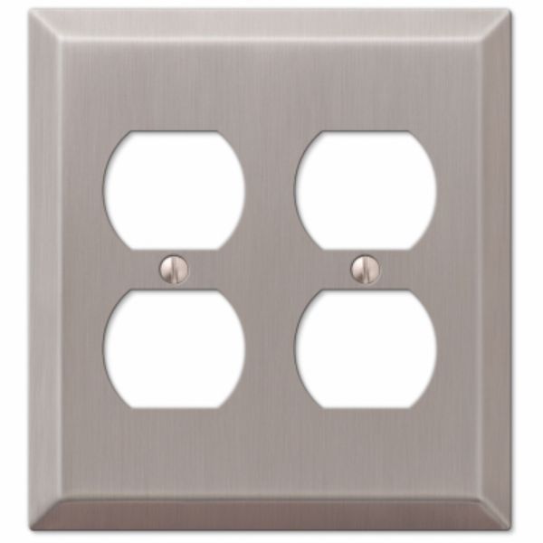 Picture of AmerTac 101540 2 Duplex Brushed Nickel Wall Plate