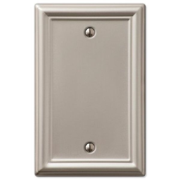 Picture of AmerTac 101534 Single Blank Brushed Nickel Wall Plate