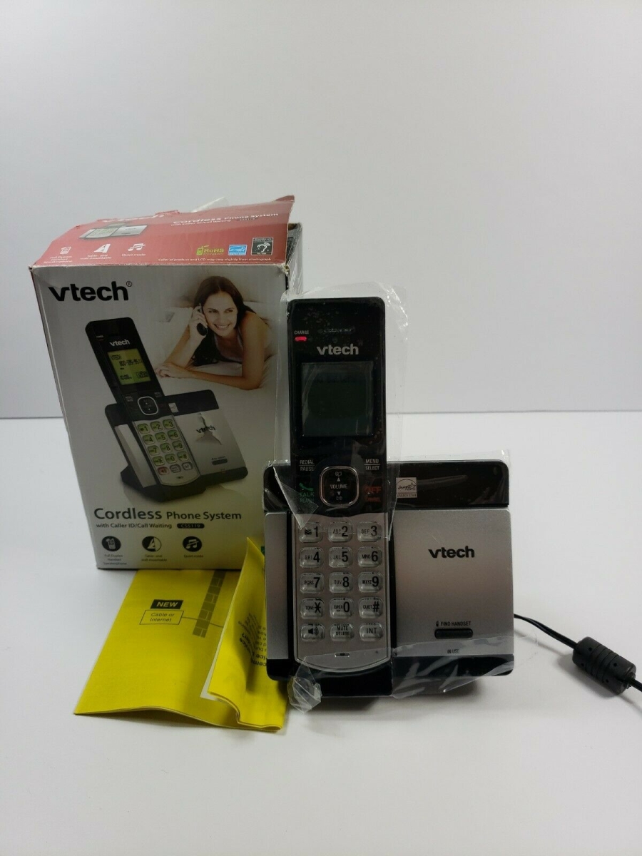 Picture of VTech 100734 Cordless Phone with Caller ID&#44; Silver & Black