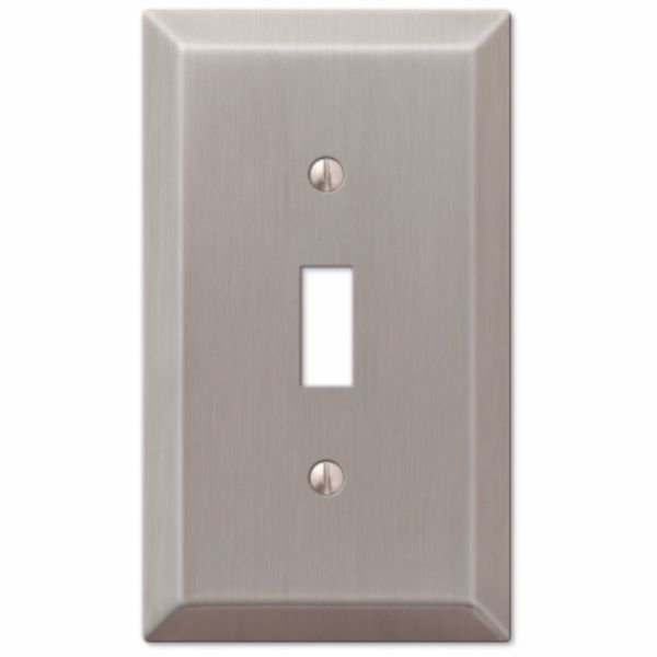 Picture of AmerTac 101548 1 Toggle Brushed Nickel Wall Plate
