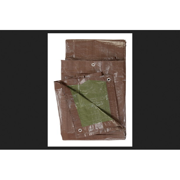 12 x 16 ft. Polyethylene Storage Tarp Cover, Green & Brown
